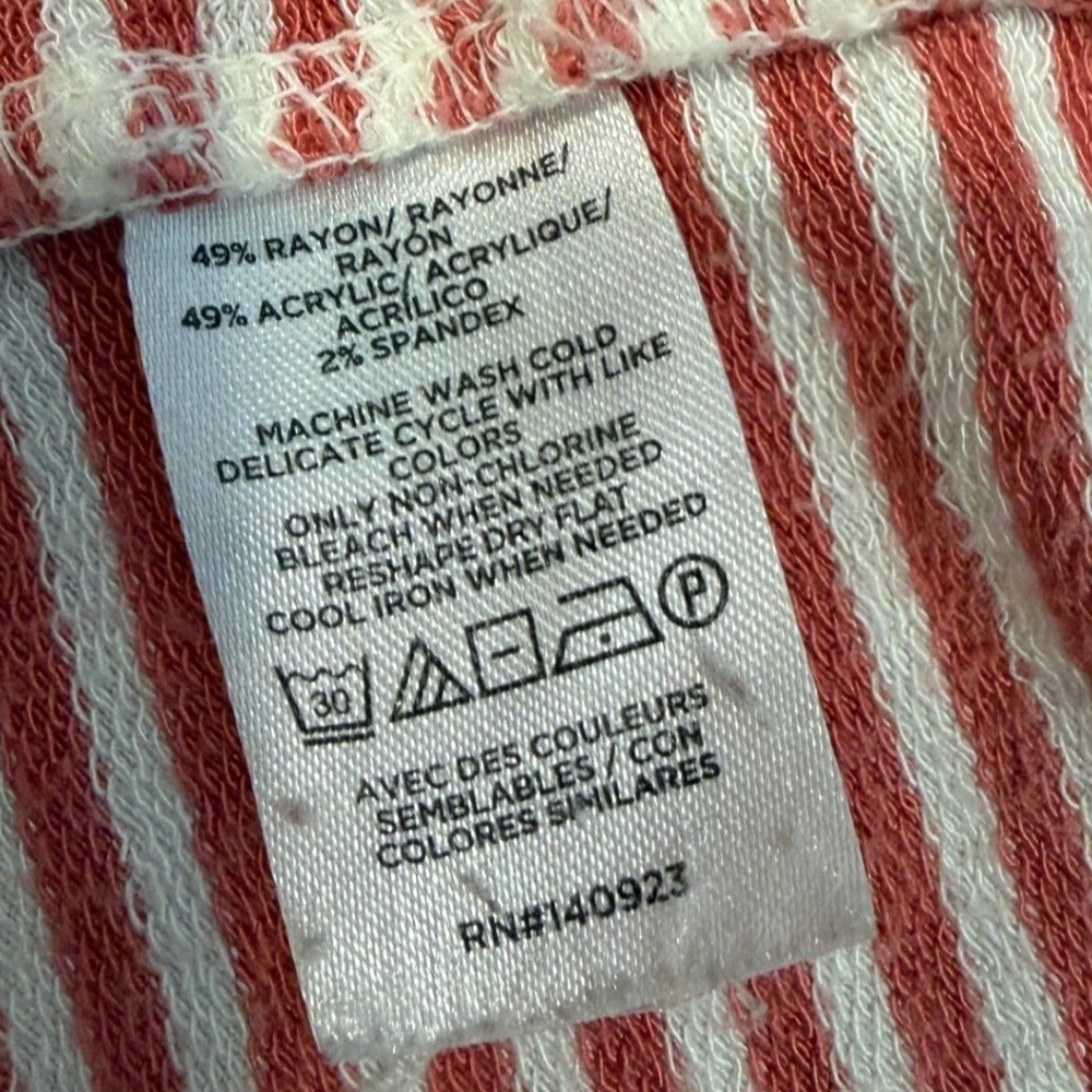 Lou & Grey Womens Red White Striped Maxi Dress Size M Soft Coastal Summer - Picture 5 of 7